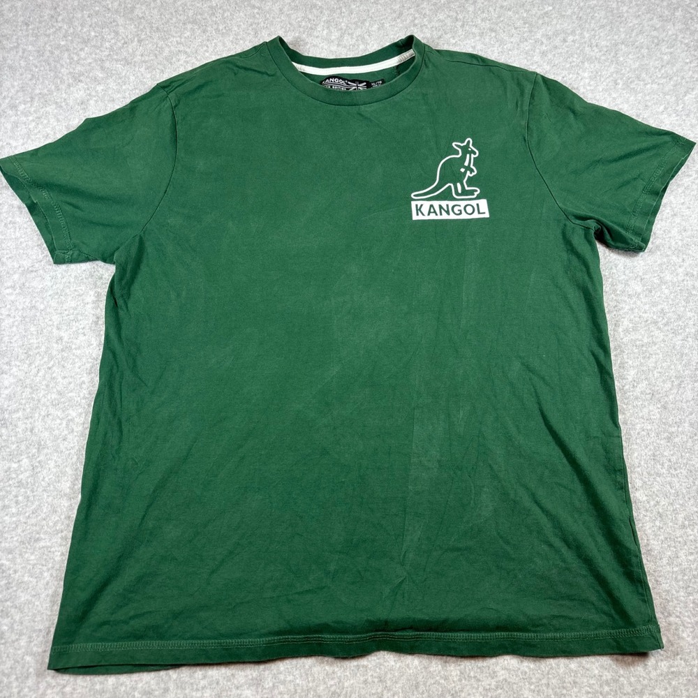 Kangol T-Shirt Mens XL Green Logo Graphic Short Sleeve K90212